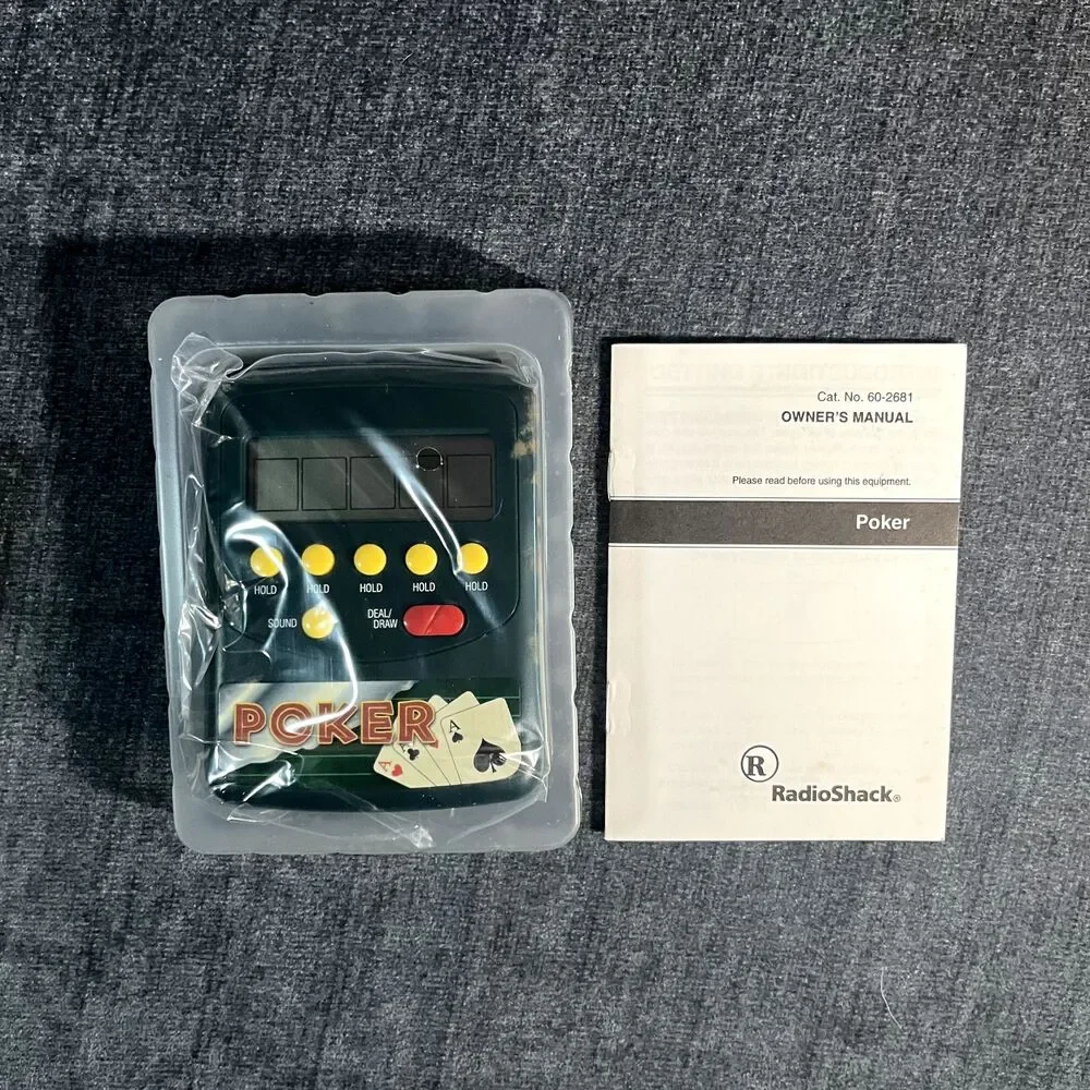 Vintage Radio Shack Poker Electronic Handheld Game #60-2681 Pocket size handheld